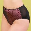50s Dot High Waist Knickers in Dusky Rose