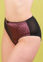 50s Dot High Waist Knickers in Dusky Rose