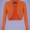 50s Jean Knitted Bolero in Orange