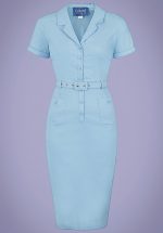 50s Caterina Pencil Dress in Light Blue