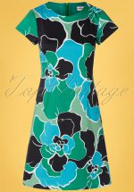 60s Alice Diva Dress in Floral Green