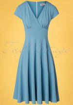 50s Addison Swing Dress in Pretty Blue