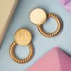 50s Rope Ring Studs in Gold Plated