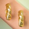 50s Small Twisted Stud Earrings in Gold