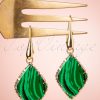 50s Malachiet Earrings in Green
