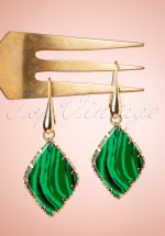 50s Malachiet Earrings in Green