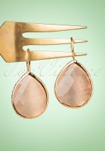 50s The Big Drop Earrings in Peach