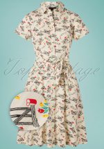 60s Debbie Mail Dress in Cream