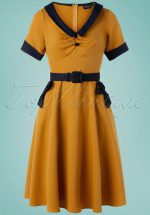 50s Maryann Swing Dress in Honey Yellow