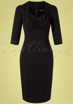 50s Camilla Pencil Dress in Black
