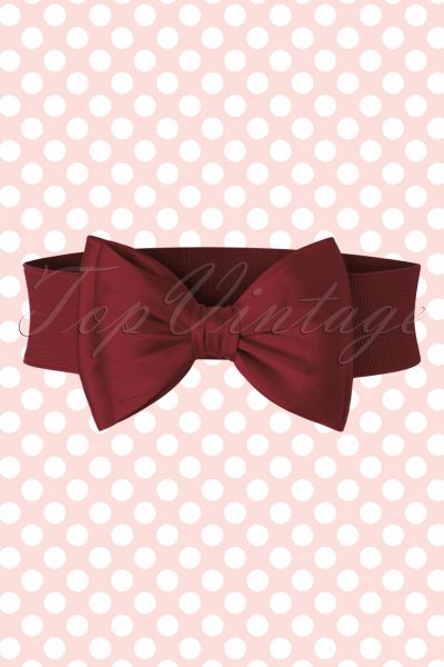 50s Wow to the Bow Belt in Burgundy
