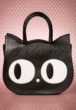 60s Lizzy The Big Eyed Cat Bag in Black