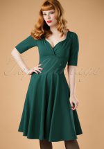 50s Trixie Doll Swing Dress in Teal