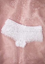 50s Sherry Ruffle Tanga in White