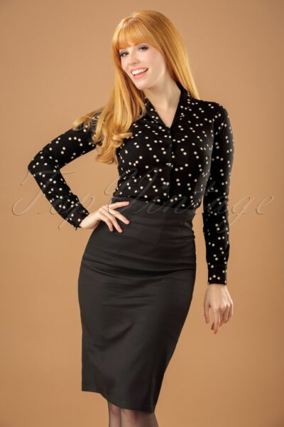 50s Falda Pencil Skirt in Black