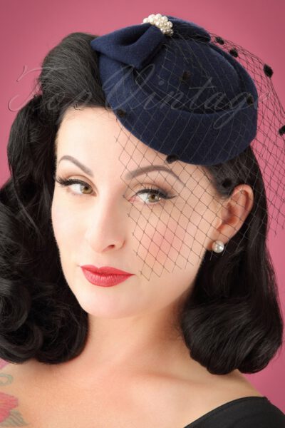 50s Judy Hat in Navy