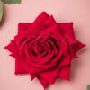 50s Esme Velvet Rose Hair Clip in Red