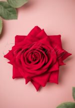 50s Esme Velvet Rose Hair Clip in Red