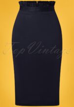 50s Sail Away Frill Skirt in Navy