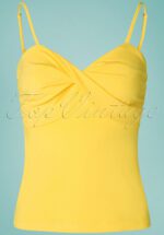 50s Wrap Front Top in Yellow