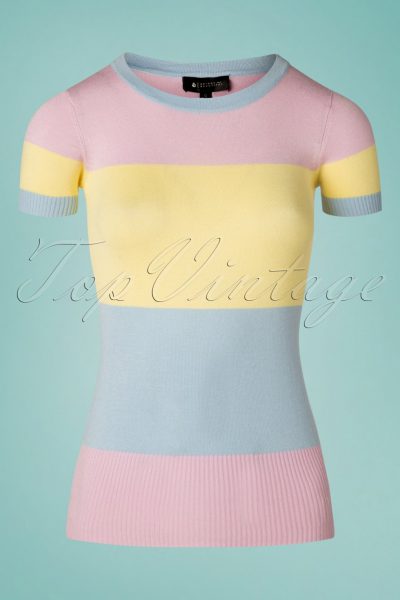 60s Sydney Striped Jumper in Pastel