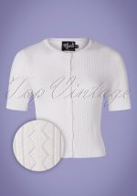 50s Loretta Cardigan in White