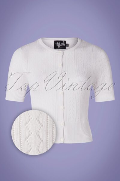 50s Loretta Cardigan in White