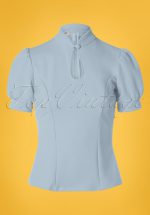 50s Fenna Top in Light Blue