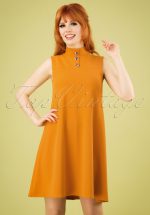 60s Jean A-Line Dress in Mustard