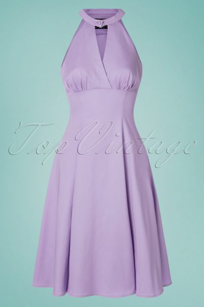 50s Candela Swing Dress in Lavender