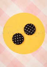 50s Lois Polkadot Earstuds in Black