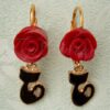 50s Fine Cat Earrings in Gold