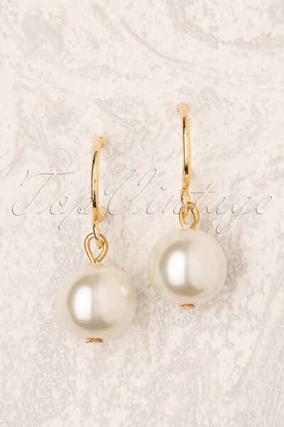 50s All About The Pearl Earrings in Gold