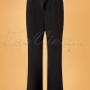 40s Myrna Paper Bag Trousers in Black