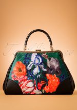 50s Forest Retro Handbag in Black