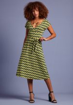 70s Mira Namaste Dress in Spar Green