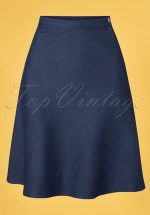 60s A-line Skirt in Dark Denim