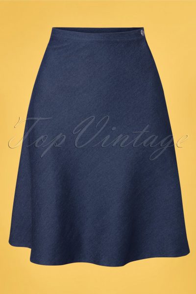 60s A-line Skirt in Dark Denim