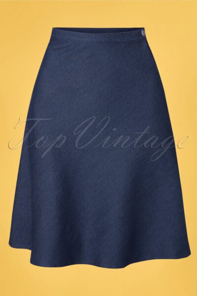60s A-line Skirt in Dark Denim