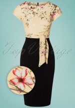 50s Maribelle Pencil Dress in Black