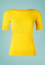 60s Audrey Cottonclub Top in Sunny Yellow