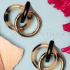60s Tortoise Circle Earrings in Gold