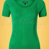 60s Boatneck Lapis Top in Very Green