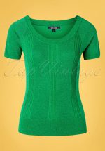 60s Boatneck Lapis Top in Very Green