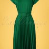 60s Betty Weekender Plisse Dress in Peacock Green