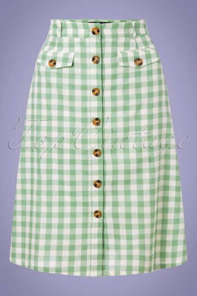 60s Caroll Legend Skirt in Island Green