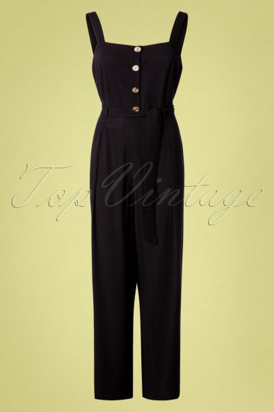 70s Ines Verona Jumpsuit in Black