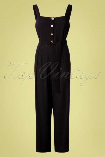 70s Ines Verona Jumpsuit in Black