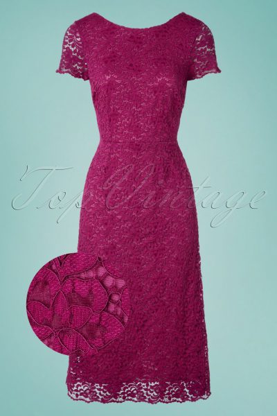60s Sally Malaga Dress in Sparkling Fuchsia