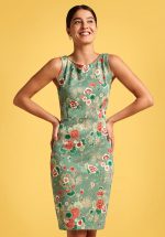 60s Alma Miyako Dress in Spar Green